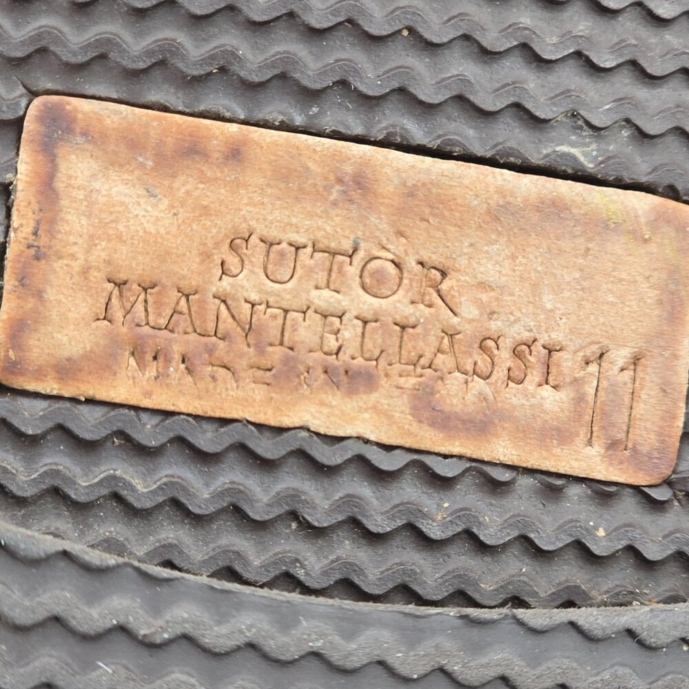 $500 Sutor Mantellassi Italian Men 11 Brown Suede Leather Dress Shoe Chukka Boot - Picture 8 of 13